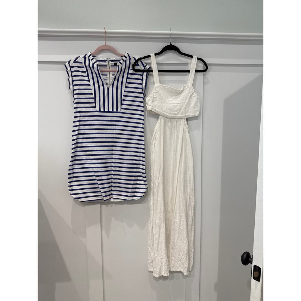 J. Crew and A New Day Summer Dress Bundle (2) Striped Linen, sz XS - Picture 3 of 14